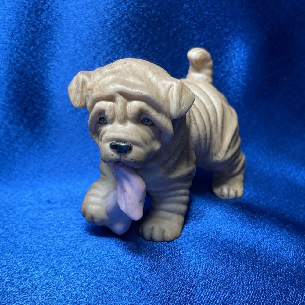 HJG Puppy Pals Shar Pei Puppy with Blanket Figurine